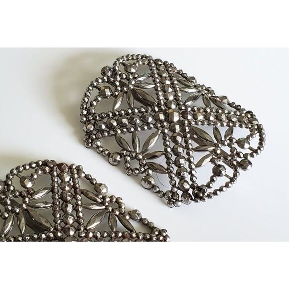 Antique Marcasite Shoe Clips - Made in France - Picture 2 of 5
